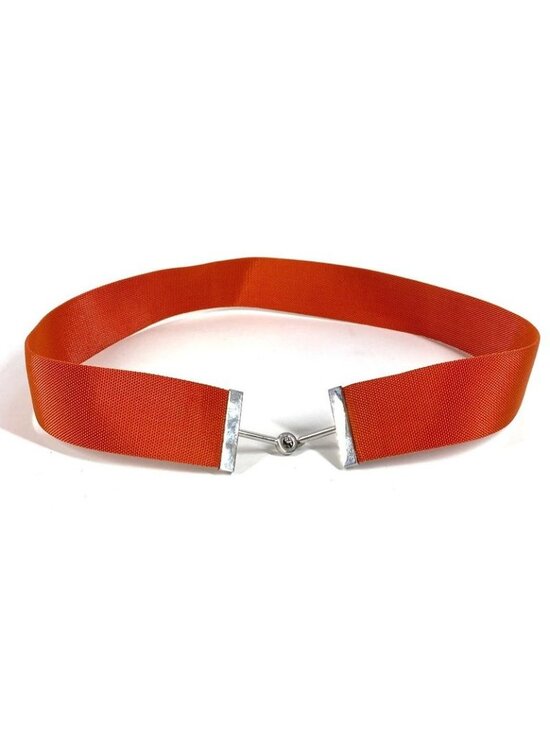 Hermes Belt Logo Canvas Orange main image 5